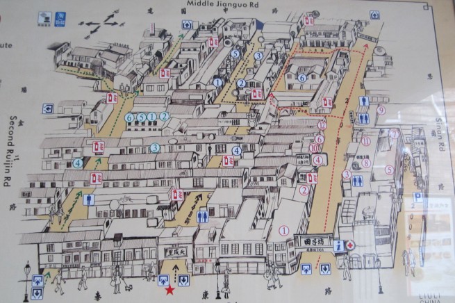 le plan de Taikang lu : à visiter